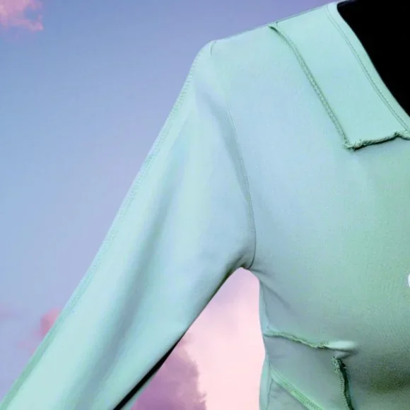 🆕Girls Fight, Green exposed seam Crop Top - Picture 7 of 12